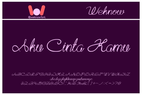 Aku Cinta Kamu: A Whimsical Script Font for Elegant Web Design