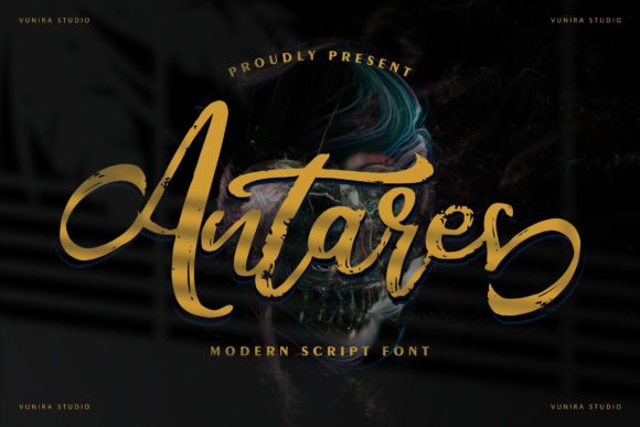 Antares: A Brushed Script Font for Editorial Design