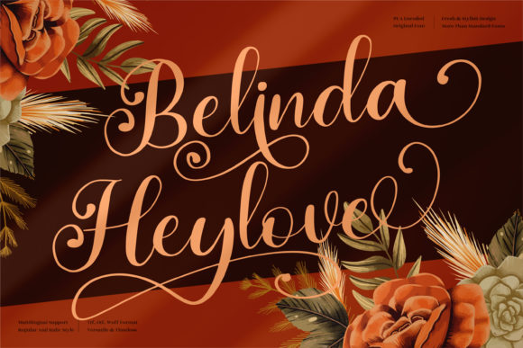 Belinda Heylove: The Enchanting Script Handwritten Fonts for Romantic Branding