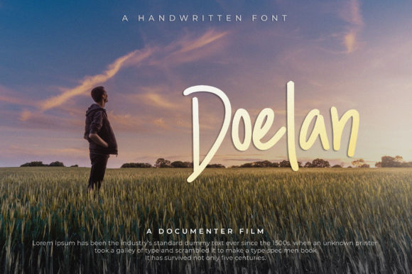 Doelan: A Sweet Script Handwritten Font for Editorial Design