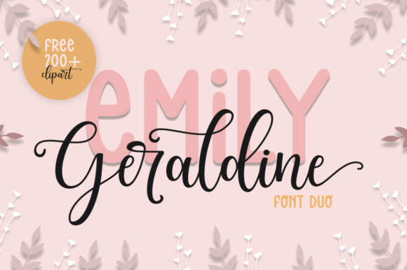 Emily Geraldine: A Versatile Script and Sans Serif Font for Editorial Design