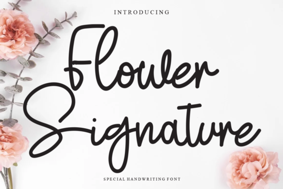 Flower Signature Font for Stylish Branding and Design Projects