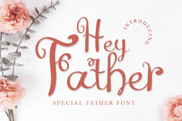 Hey Father Script Font for Boutique Branding and Packaging