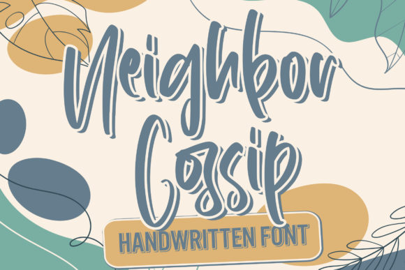 Neighbor Gossip Font: A Stylish Script for Editorial Design