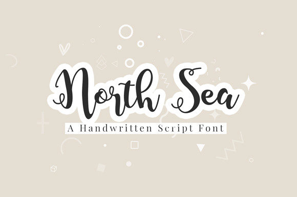 North Sea Script Font for Handmade Labels and Invitations