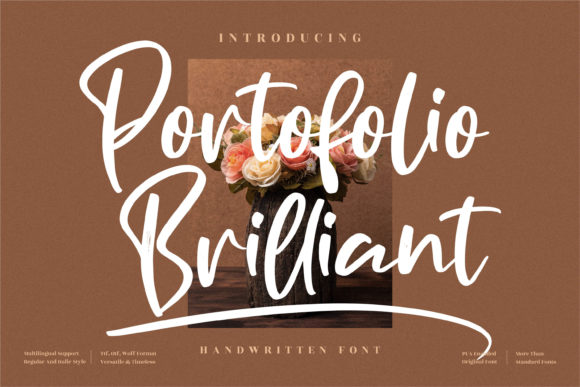 Portofolio Brilliant: A Delicate Script for Elegant Branding