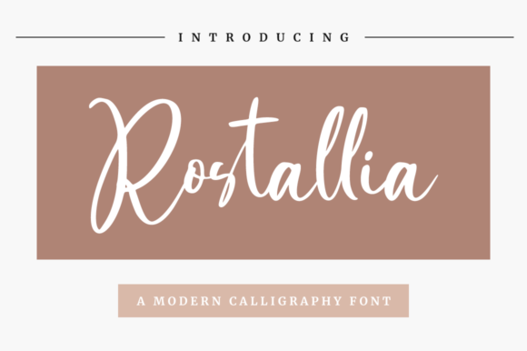 Rostallia Script Font for Romantic Web Design and Branding