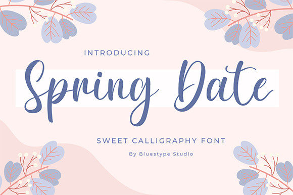Spring Date Typeface: Elevating Editorial Design with Graceful Script Typography