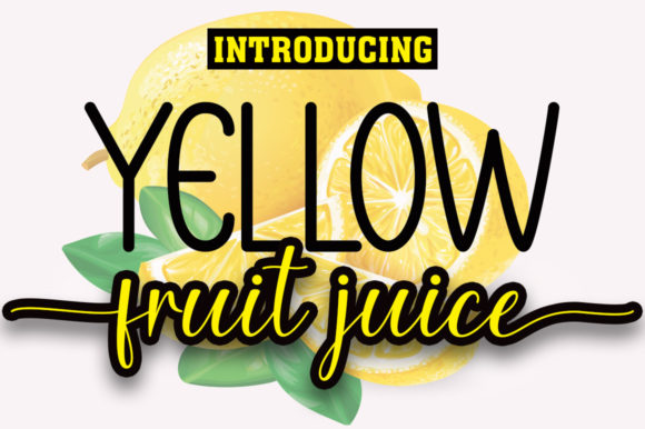 Yellow Fruit Juice: A Playful Script Handwritten Font for Modern Web Design